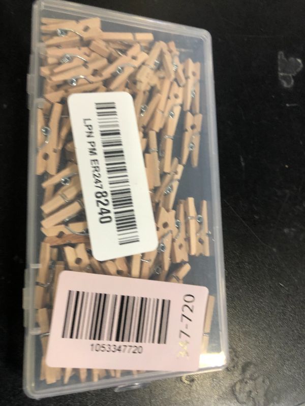 Photo 1 of DECORA Sturdy 1 Inch Mini Wooden Craft Clothespins 100pcs