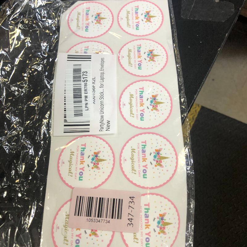 Photo 1 of PartyNow Unicorn Stickers Pack of 40 | Single Use Cute Stickers for Unicorn Themed Party, Unicorn Party Favors, Unicorn Party Supplies | 2 Inch Round Rainbow Stickers for Laptop, Envelopes