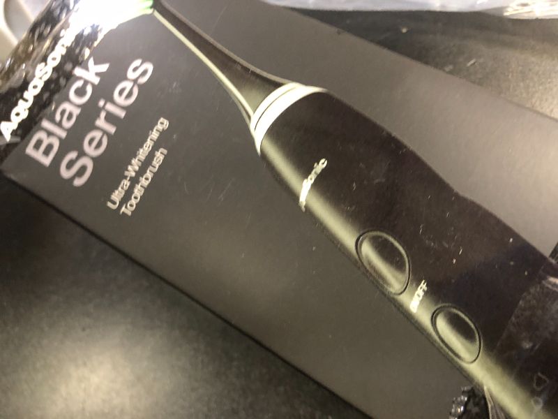 Photo 1 of Aquasonic Black Series Ultra Whitening Toothbrush – ADA Accepted Electric Toothbrush- 8 Brush Heads & Travel Case – 40,000 VPM Electric Motor & Wireless Charging - 4 Modes w Smart Timer