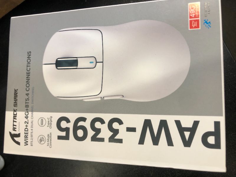Photo 1 of ATTACK SHARK X3 Wireless Gaming Mouse, 49g Ergonomic Computer Mouse, Triple Modes PAW3395 26K DPI Optical Sensor, 200h Battery Life, Programmable Buttons, Gaming Accessories for PC/Laptop/Mac (Black)