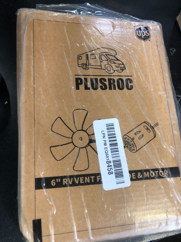 Photo 1 of PlusRoc RV Vent Fan Replacement 6 inches RV Exhaust Bathroom Ventilation Roof Ceiling Fan 12V D-Shaft Motor White Blades Compatible with Heng's Elixir Jensen, 190 CFM