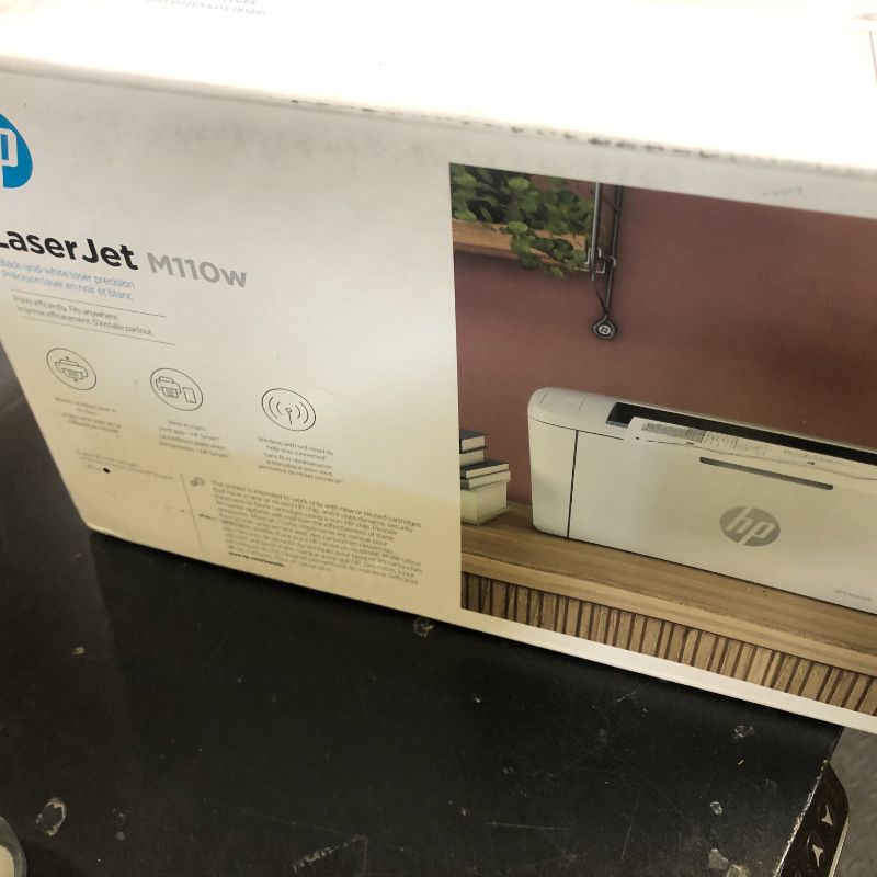 Photo 1 of HP LaserJet M110w Wireless Black & White Printer, Print, Fast speeds, Easy setup, Mobile printing, Best for small teams