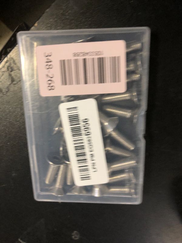 Photo 1 of M8-1.25 x 25mm Flat Head Socket Cap Screws Stainless Steel 18-8 (304) Allen Socket Drive Plain Finish Countersunk Screws Full Thread, 25-Pack