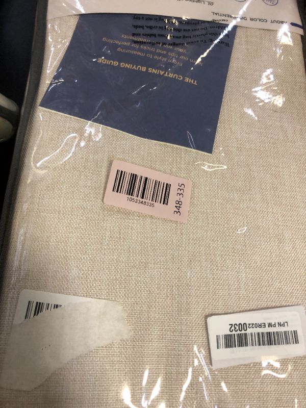 Photo 1 of INOVADAY 100% Blackout Curtains for Bedroom, Black Out Curtains 63 Inch Long, Clip Rings Linen Blackout Drapes, Thermal Insulated Room Darkening for Living Room, 2 Panels - Cream,W50xL63