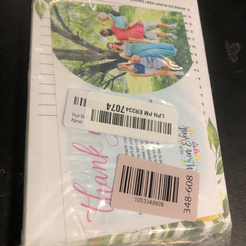 Photo 1 of Your Main Event Prints Lemon Floral Baby Shower Games - BabyQ Bingo, Guest Quest, Who Knows Mommy Best, What's in Your Phone - 25 Games Each, 1 Game Per Side