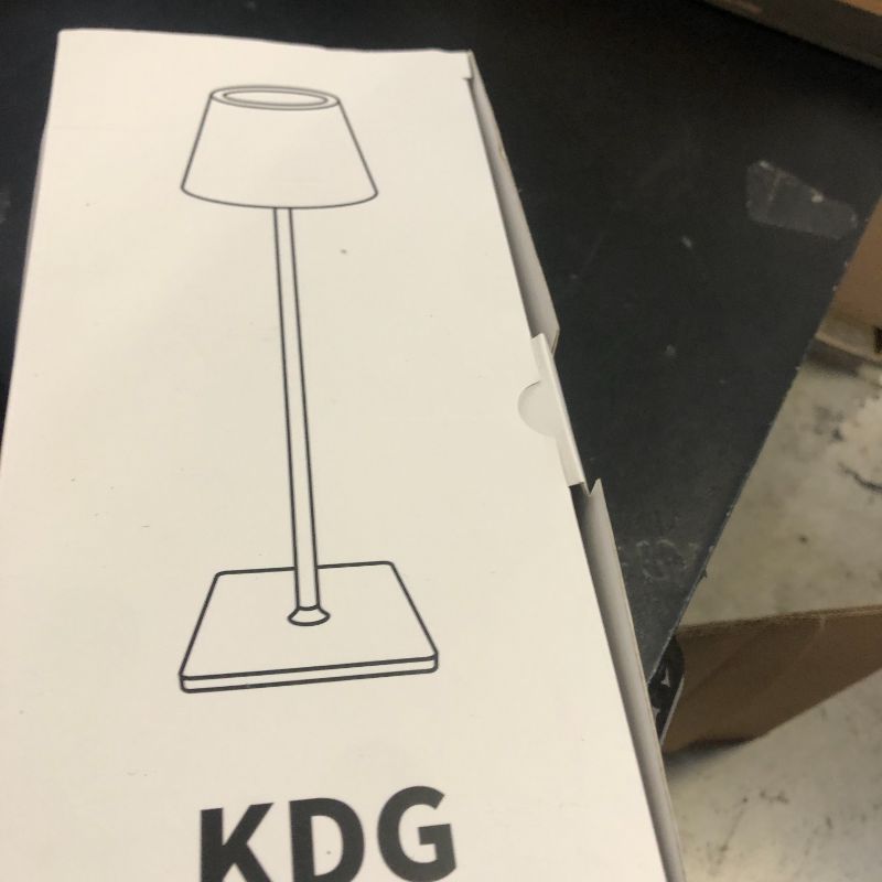 Photo 1 of KDG 2 Pack Cordless Table Lamp, Portable LED Desk Lamps, 5000mAh Battery Operated, 3 Color Stepless Dimming Up, for Restaurant, Bedroom, Outdoor Camping, Coffee Shop, Night Light, Rechargeable (Black)