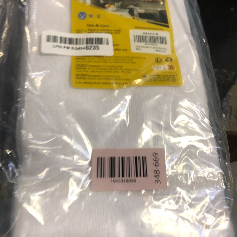 Photo 1 of WEAWE White Microfiber Cleaning Cloth 13"x13", Ultra Soft Absorbent Microfiber Cleaning Rags for Housekeeping Cleaning Supplies, Lint Free Reusable Cleaning Cloths for House Washable, Pack of 12