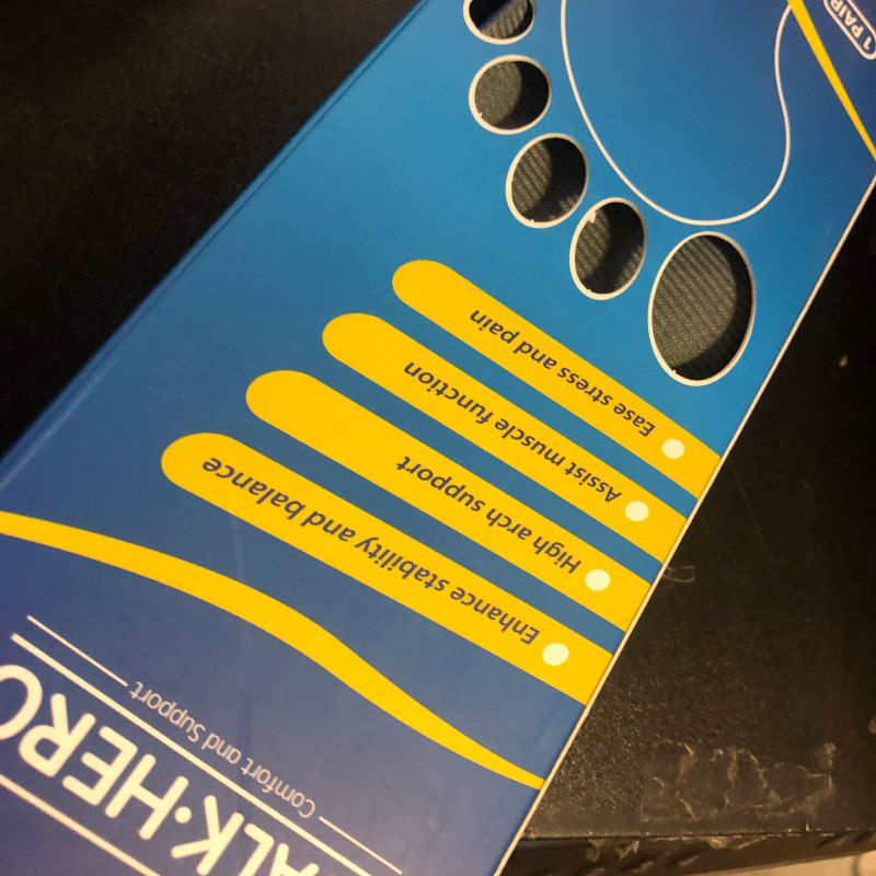 Photo 1 of Plantar Fasciitis Feet Insoles Arch Supports Orthotics Inserts Relieve Flat Feet, High Arch (Mens 6-6 1/2 | Womens 8-8 1/2)