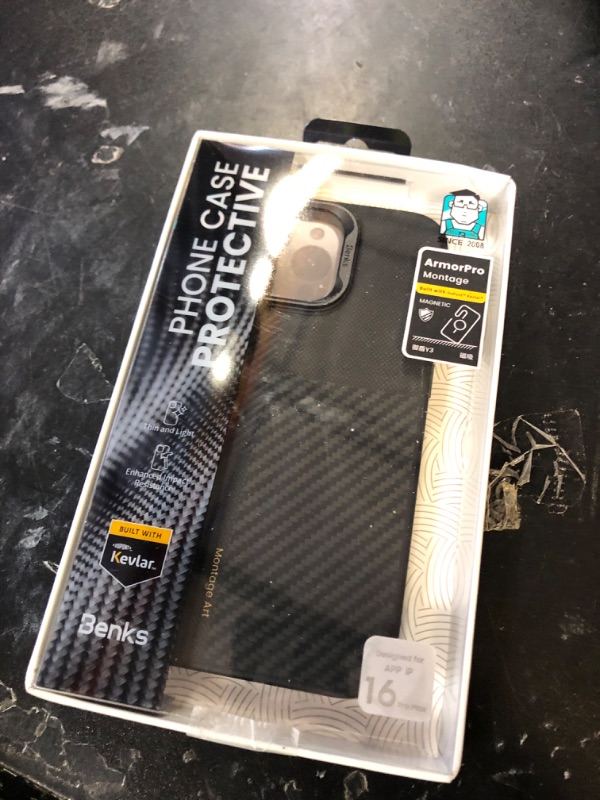 Photo 1 of BENKS Montage ArmorPro Case for iPhone 16 Pro Max with Camera Control Button, [Compatible with Magsafe] Military Grade Protective Case Built with Dupont Kevlar 600D & 1500D Aramid Fiber