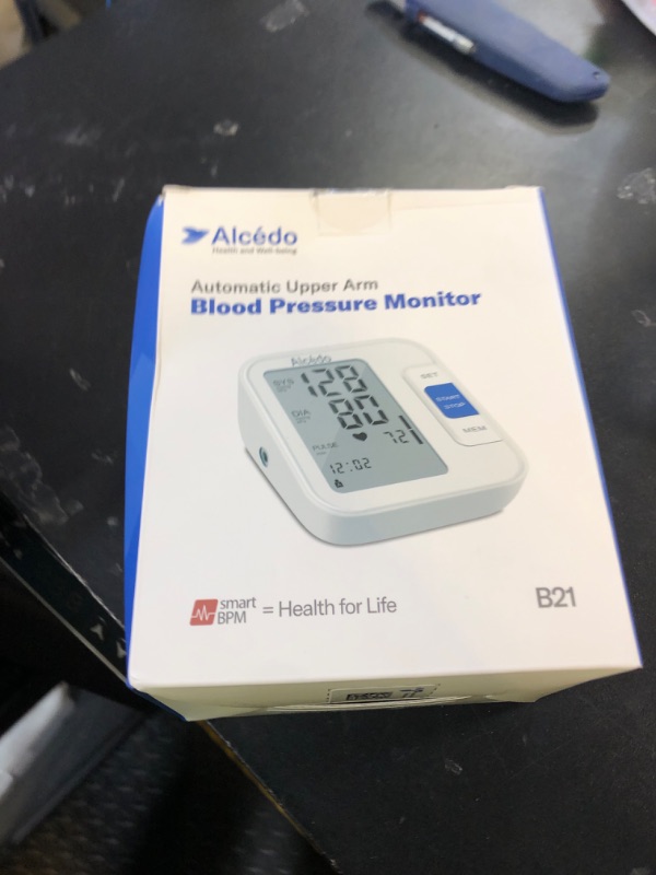 Photo 1 of Alcedo Blood Pressure Monitor for Home Use, Automatic Digital BP Machine with Large Cuff for Upper Arm, LCD Screen, 2x120 Memory, Talking Function