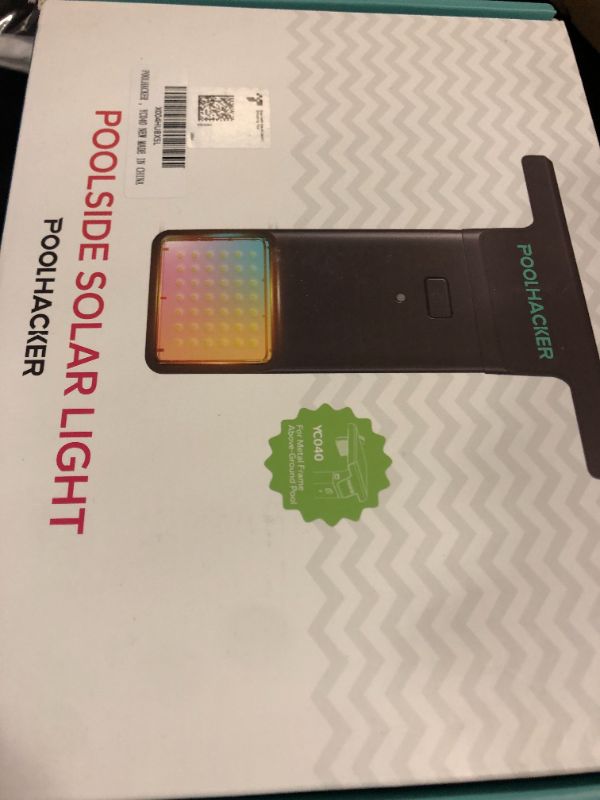 Photo 1 of POOLHACKER Solar Pool Lights Only for Metal Frame Above Ground Pool?Original?, 10-Color 4-Mode Light Sensing LED, Underwater Lighting with Timer Off, Submersible Pool Lights with Remote, 1 Pack
