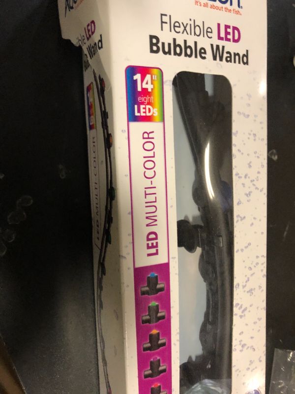 Photo 1 of Aqueon Fish Tank Aquarium Flexible LED Accent Light and Bubble Wand, Multi Color, 14 Inch