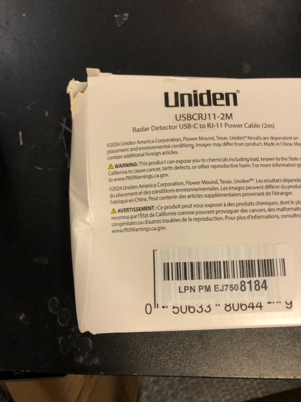 Photo 1 of Uniden USB-C to RJ11 Power Cord for Radar Detectors Including R8w, R8, R7, R4w, R4, R3, DFR9, DFR8, DFR7 & Additional Models.