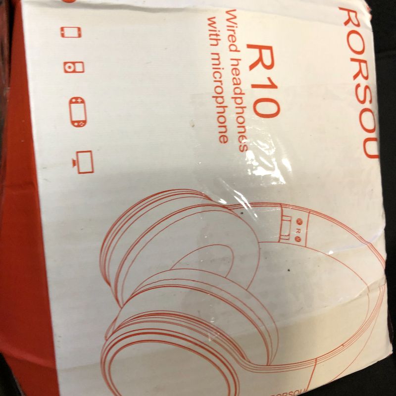 Photo 1 of RORSOU R10 Kids Headphones Over-Ear with Microphone, Lightweight Folding Stereo Bass Headset with 1.5M No-Tangle Cord, Portable Wired Headphones for Smartphone Tablet Computer MP3 / 4 (Black)