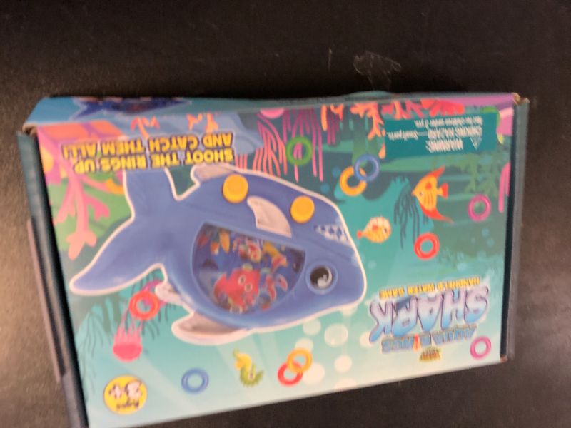 Photo 1 of YoYa Toys Aqua Rings Shark Handheld Game for Kids - Retro & Nostalgic Car Activity - Portable Travel Game - Great Shark Gift & Party Favors