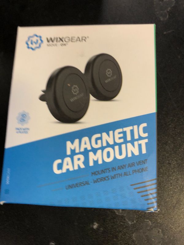 Photo 1 of Magnetic Phone Holder for Car, WixGear [2 Pack] Universal Air Vent Magnetic Phone Mount for Car, Car Phone Holder Mount for Cell Phones and Mini Tablets with 4 Metal Plates