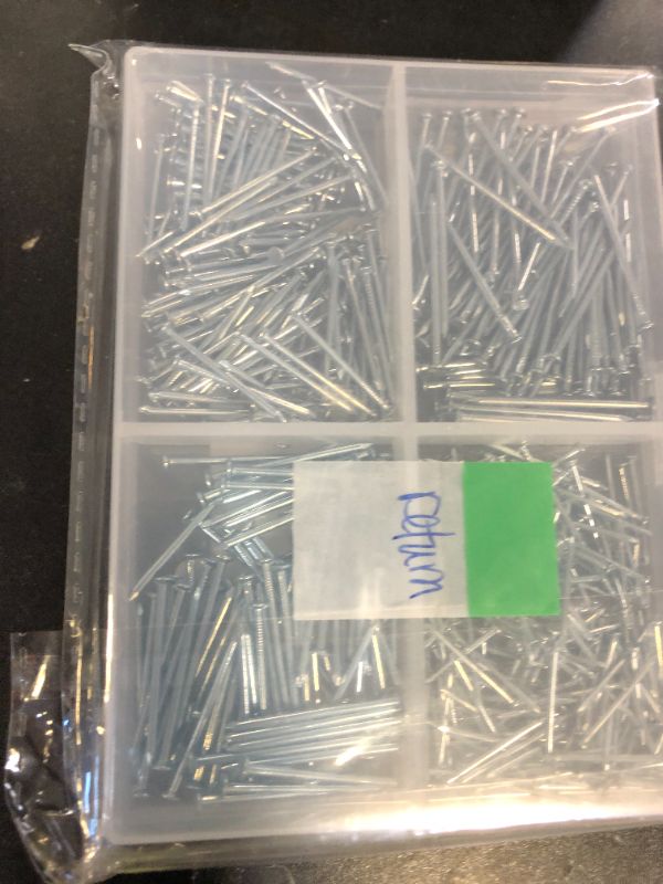 Photo 1 of Mr. Pen- Nail Assortment Kit, 600 Pcs, 4 Sizes, Silver, Small Nails for Hanging Pictures, Finishing Nails, Gold Wall Nails for Hanging, Pin Nails, Hardware Nails, Assorted Nails, Galvanized Nails