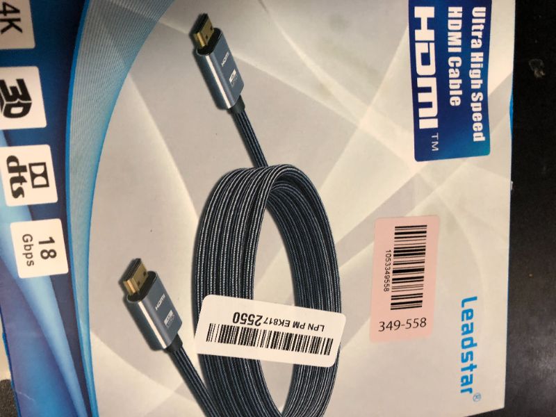 Photo 1 of LEADSTAR HDMI Cable 4K 30 ft / 9m, High Speed HDMI 2.0 Cord Braided | 4K@60Hz, Ultra HD, 2160p, ARC, HDR, 3D, HDCP 2.2 | for Xbox, PS5, TV, Laptop, Monitor