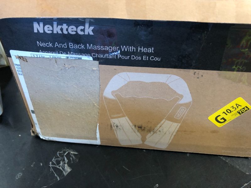 Photo 1 of Nekteck Shiatsu Neck Massager for Pain Relief Deep Tissue with Heat, 3D Kneading Massage Pillow Back Shoulder Massagerfor Body Muscle, Plug-in Use for Home Office Car, Gifts for Mom Dad Him Her