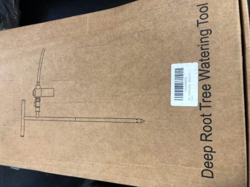 Photo 1 of Stainless Steel Deep Root Tree Watering Tool,Root Feeder with Fertilizer Bottle Watering Wand Irrigation System Watering Stake,for Trees Bushes Shrubs Fruit Trees with Brass Valve T-Handle