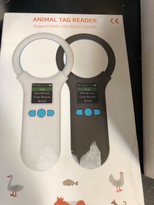 Photo 1 of KUIIYER Pet Microchip Scanner, Rechargeable RFID EMID FDX-B (ISO 11784/11785) Micro Chip Reader with LCD Screen Display & 500 Storage Records, 15 Digit Pet Chip Scanner for Dog/Cat/Pig/Animal