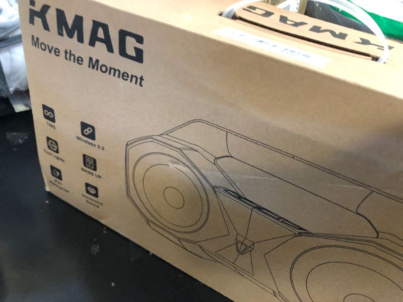 Photo 1 of KMAG Bluetooth Speaker Wireless, 80W Loud Speaker with Deeper Bass, IPX7 Waterproof, 20H Playtime, Cool Lights, TWS, Portable Speaker for Home, Outdoor, Workshop, Party, Gift for All