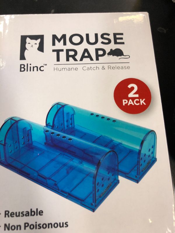 Photo 1 of Humane Mouse Trap | Catch and Release Mouse Traps That Work | Mice Trap No Kill for mice/Rodent Pet Safe (Dog/Cat) Best Indoor/Outdoor Mousetrap Catcher Non Killer Small Capture Cage (Blue)