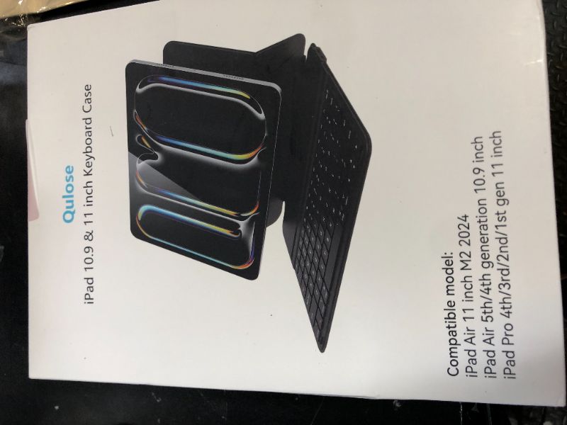 Photo 1 of Qulose Keyboard Case for iPad Air 11 inch (M3 2025/M2 2024), Magnetic Bluetooth Keyboard for 10.9" iPad Air 5th 4th and iPad Pro 11" 1st/2nd/3rd/4th, Rechargeable Folio with Adjustable Stand