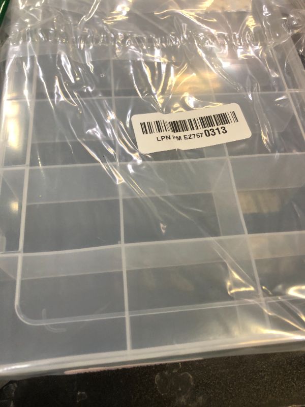 Photo 1 of KIRIYUUKI 2pack 18 Grids Unadjustable Clear Plastic Organizer Box plastic tray with dividers clear tackle storage containers for snackle jewelry