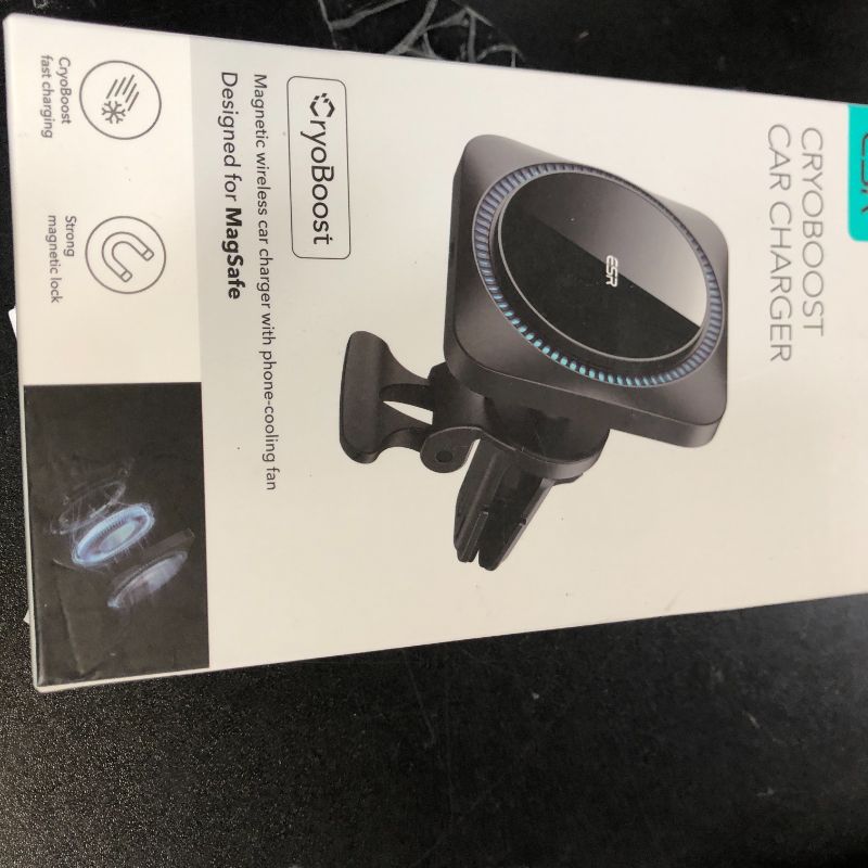 Photo 1 of ESR for MagSafe Car Mount Charger with CryoBoost, Phone Cooling MagSafe Car Charger, Magnetic Wireless Car Charging, Air Vent/Dashboard Car Phone Holder for iPhone 17/16/15/14/13/12,S25, Fast Charging