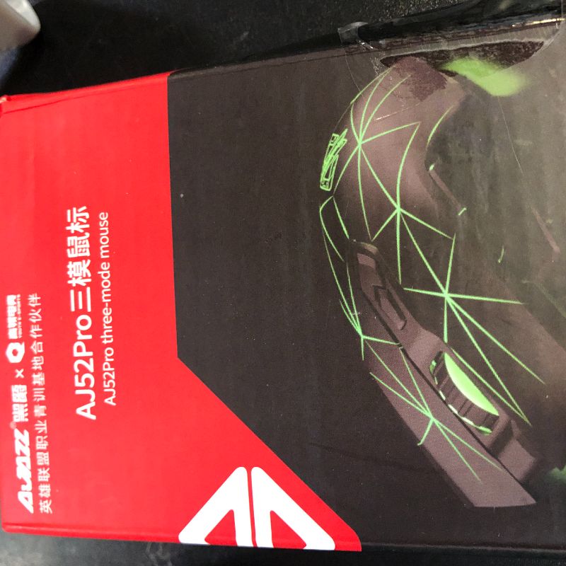 Photo 1 of AJ52PRO Watcher 2.4G Wireless/ Bluetooth 5.0/ Wired Gaming Mouse, 10000 DPI, Programmable 7 Buttons, Ergonomic LED Backlit USB Gamer Mice Computer Laptop PC, for Windows Mac Linux OS, Star White