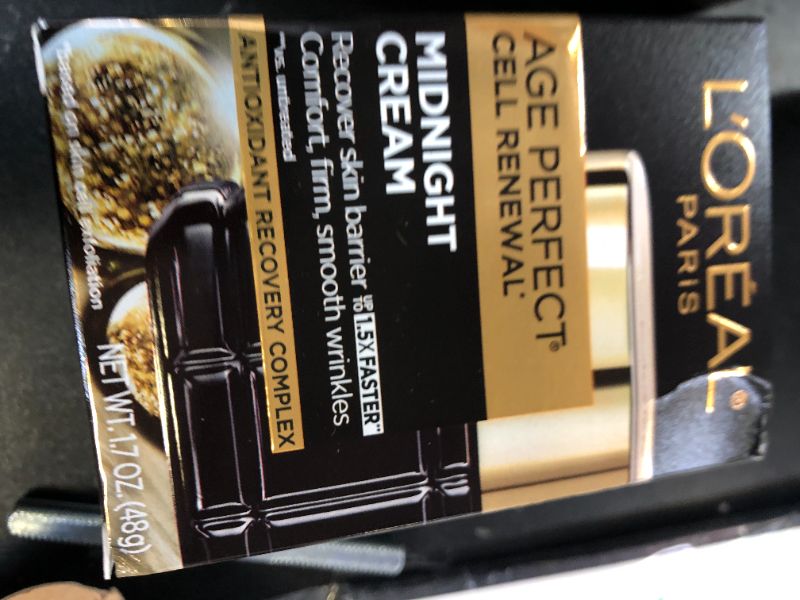 Photo 1 of L'Oreal Paris Age Perfect Anti-Aging Midnight Cream, Face Moisturizer to Reduce Wrinkles and Firm Skin, 1.7oz + Serum Sample