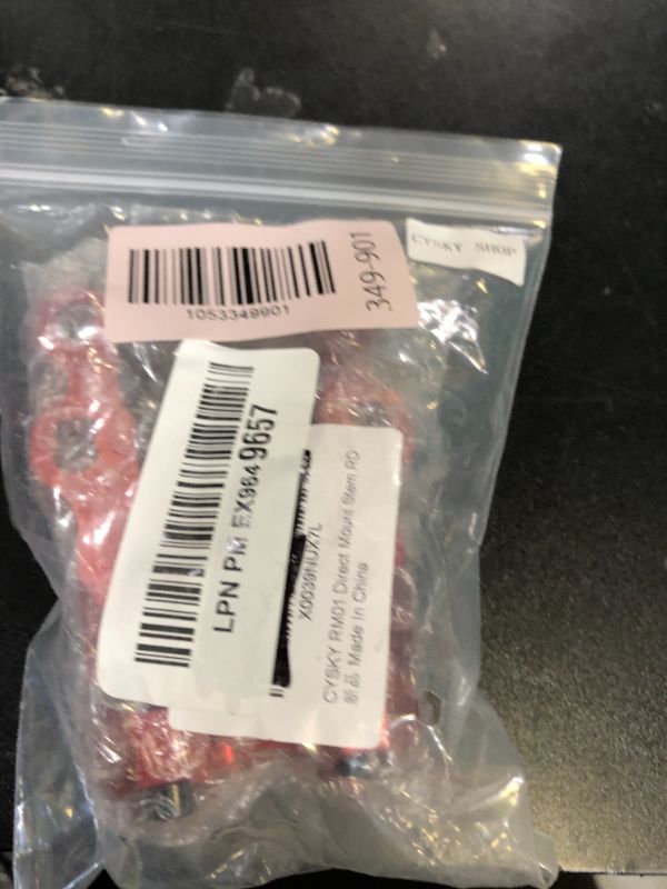 Photo 1 of CYSKY Direct Mount Stem 31.8mm Clamp, One- Piece Construction Lightweight Design for Dual Crown Forks (Red)