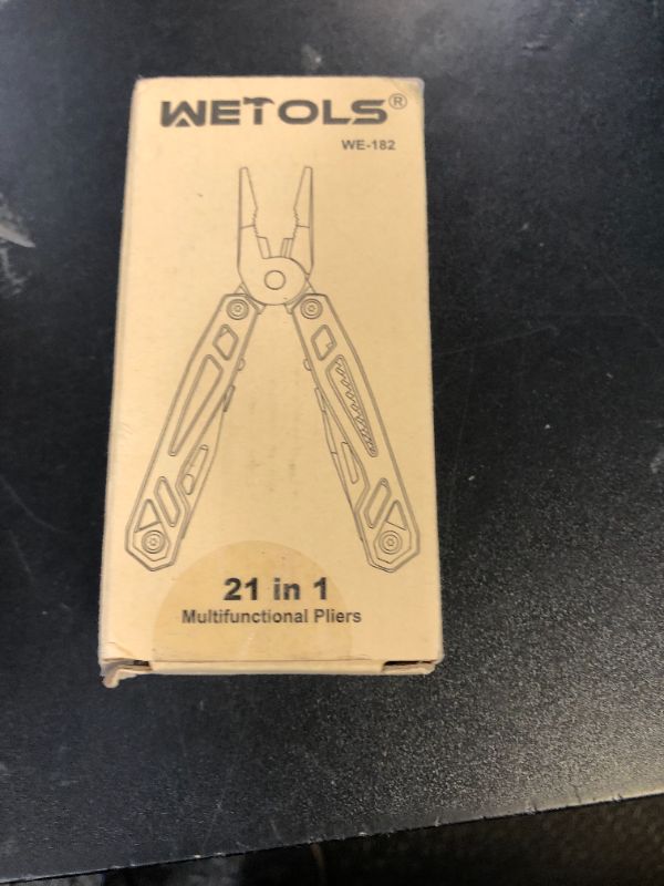 Photo 1 of WETOLS Multitool with Pocket Knife, Birthday Gifts for Men Women Mom Dad, 21-in-1 Stainless Steel Pliers with Screwdrivers, Self-locking Multi tools with EDC Sheath, Ideal for Home, Camping, Survival