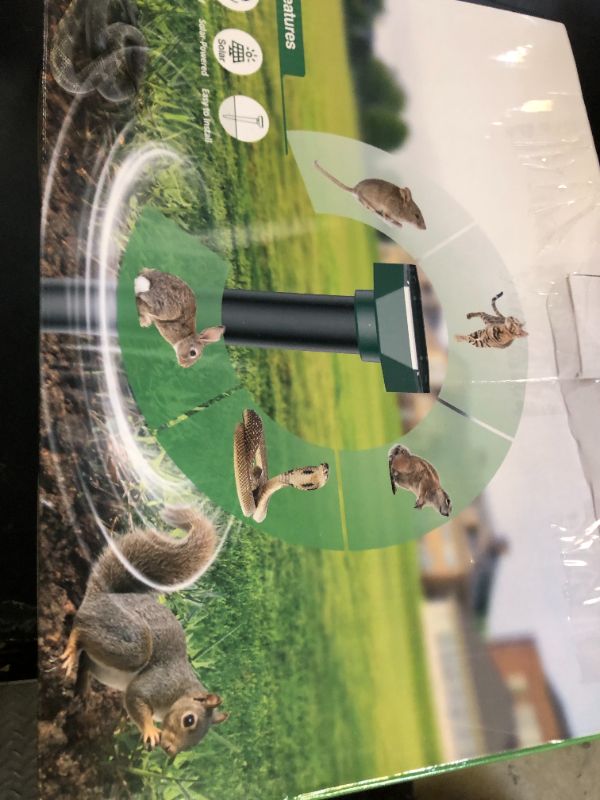 Photo 1 of Snake & Mole & Rabbit Repellent Solar Powered, Ultrasonic Deterrent, IP65 Waterproof, to Get Rid of Vole, Gopher, Groundhog, Rodent, Chipmunk, Raccoon and Skunk for Lawn & Garden, 10 Pack