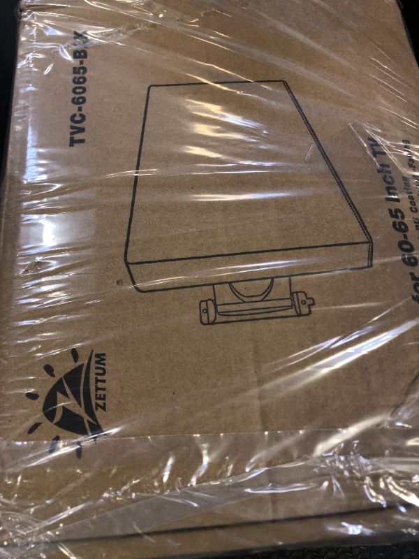 Photo 1 of Zettum Outdoor TV Cover 65 Inch - 600D TV Cover Weatherproof & Waterproof for 60 to 65 Inch Outdoor TV, Heavy Duty TV Enclosure Protector for Outside Flat Screen TV (Size: 60"L x 6"D x 38"H)