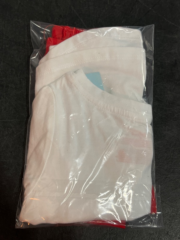 Photo 1 of 18M White Tshirt w/ Red Biker Shorts Outfit