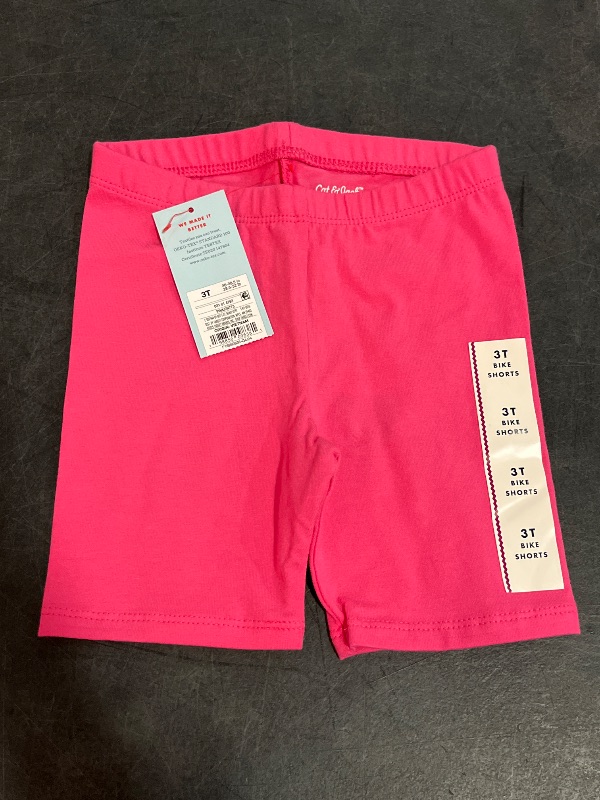 Photo 1 of 3T Girls Striped Tank Top with Pink Biker Shorts 