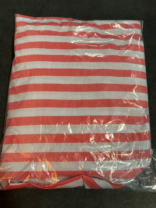 Photo 1 of (XXL) Women's Oversized Long Sleeve Collared Button-Front Shirt - Universal Thread™ Red Striped XXL
