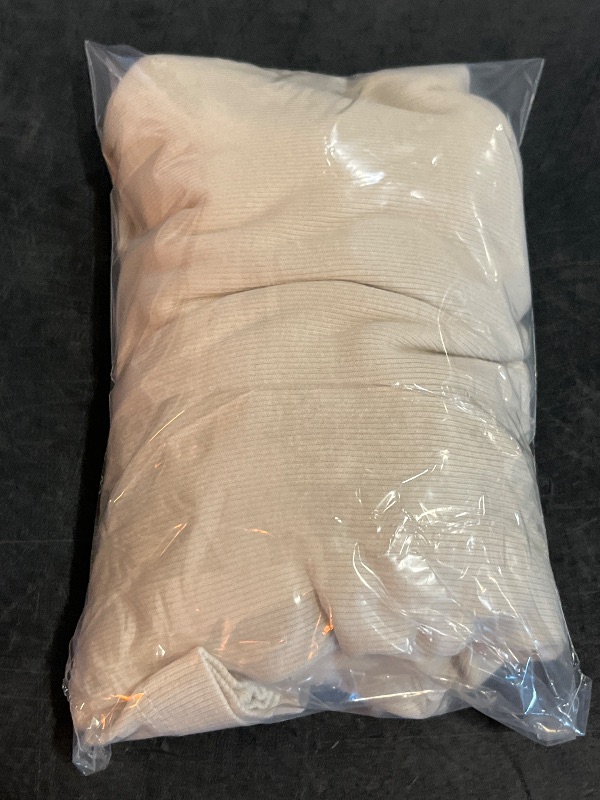 Photo 1 of (2X) Women's Slim Fit Short Sleeve Ribbed T-Shirt - a New Day™ Cream/White 2X: Cotton Modal Blend, Crew Neck, Pullover
