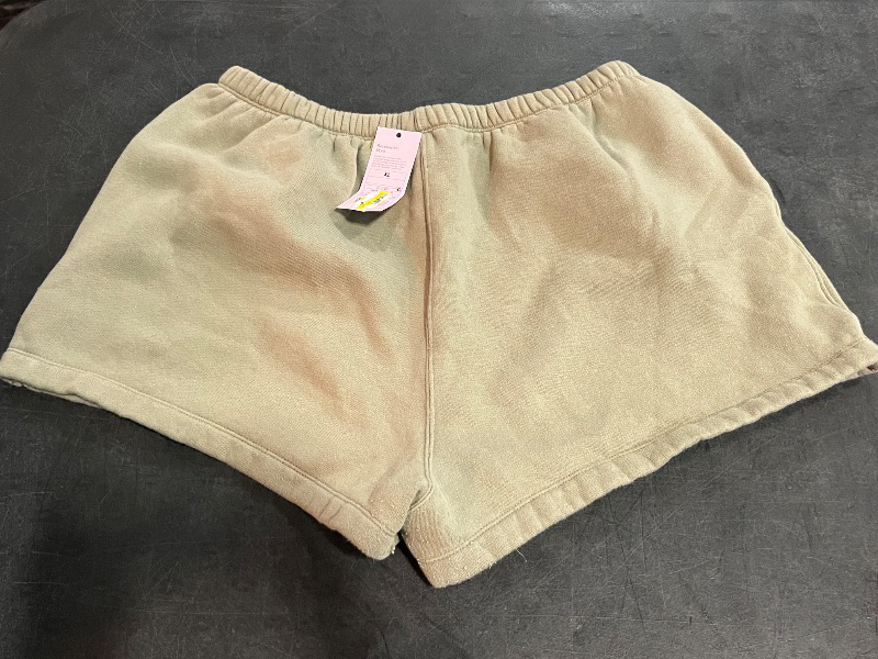 Photo 1 of (XL) Womens Fleece Shorts, Green 