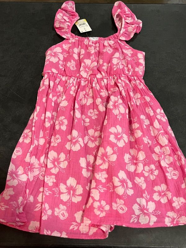 View 2 of (M) Girls' Minnie Mouse Gauze Gauze Dress - Pink M