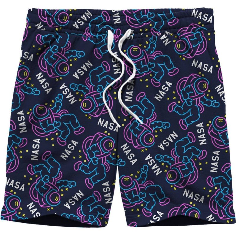 Photo 1 of (M) Men's NASA Pajama Shorts - Navy Blue M
