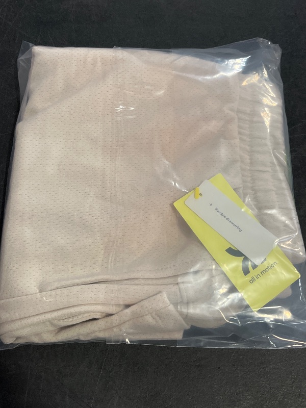 Photo 1 of (L) Boys' Mesh Spacer Shorts - All in Motion™ Cream L: Lightweight Bottoms, Elastic Drawstring Waist
