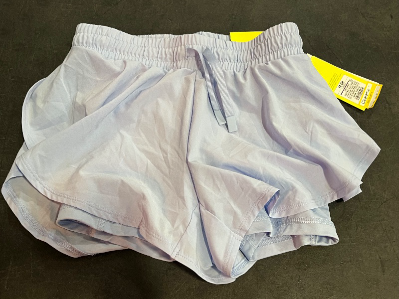 Photo 1 of (M) Girls' Flowy Shorts - All in Motion™ Periwinkle Blue M: Lightweight, Adjustable Waistband, Poplin
