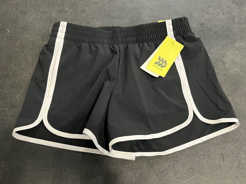 Photo 1 of (M) Girls' Woven Piped Shorts - All in Motion™ Black M
