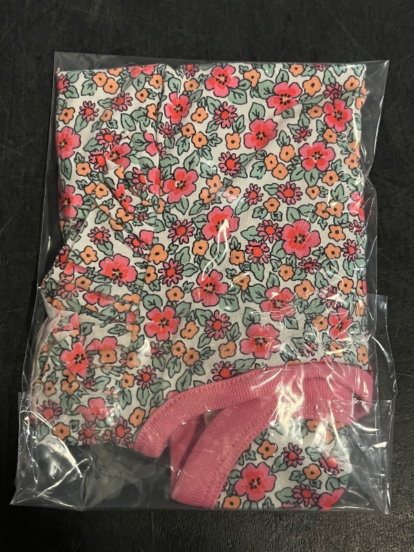 Photo 1 of 0-3M Baby Girls' Solid Ruffle Bodysuit - Cat & Jack™ Cream/Pink 0-3M: Snap Closure, Tagless Design