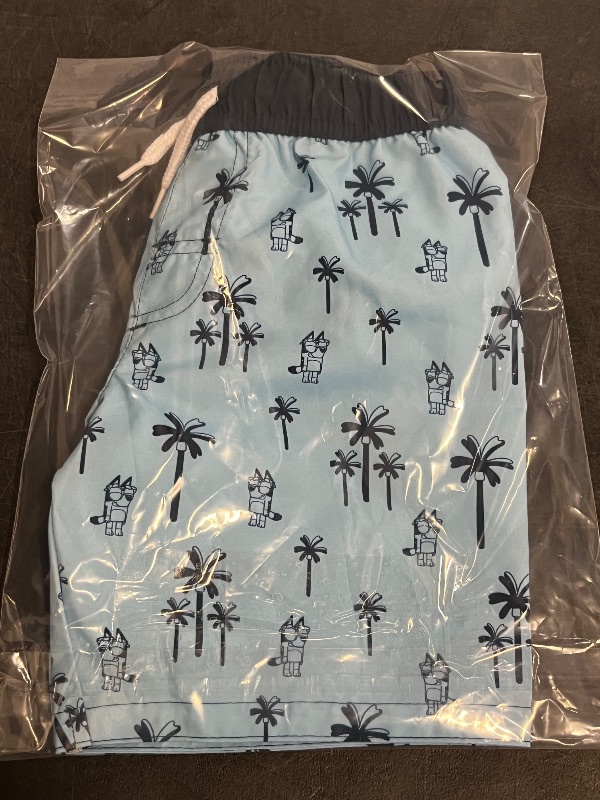 Photo 1 of 5T Toddler Boys' Bluey Swim Shorts - Blue 5T: Polyester Microfiber, Tagless, Mid Rise, Front Drawstring, UPF 50+ Protection