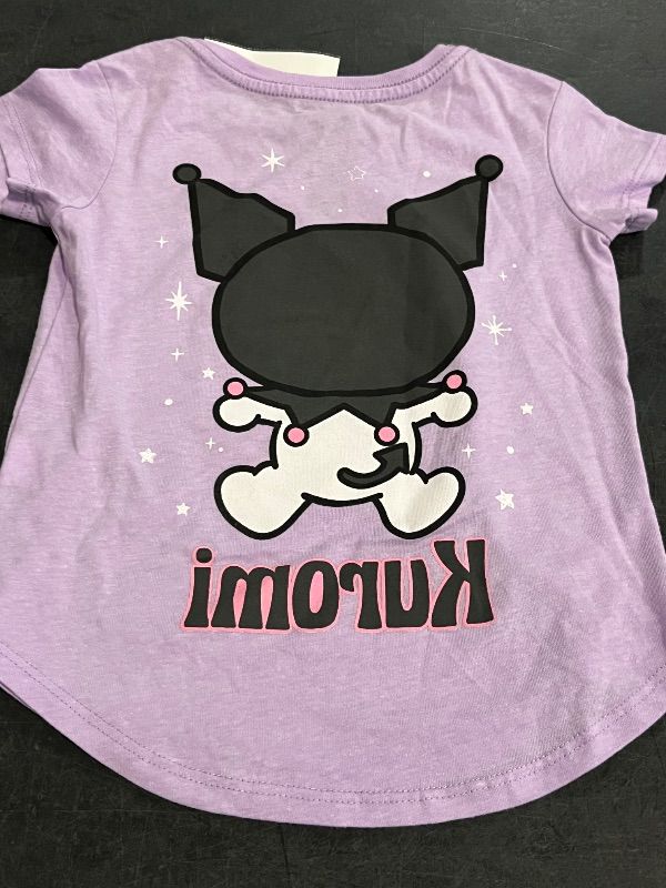 Photo 1 of (XS) Kuromi Girls Purple T Shirt
