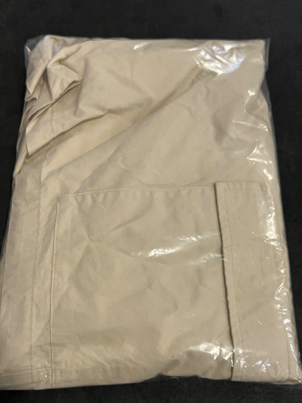 Photo 1 of (XL) Men's 8" Utility Cargo Shorts - Original Use™ Cream XL: Midweight, Drawstring Waist